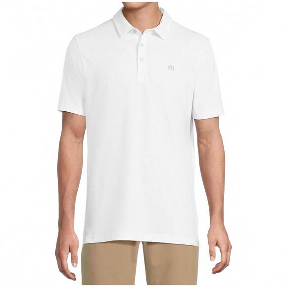 NEW TRAVISMATHEW free passage polo shirt in white